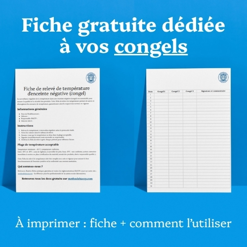 Fiche HACCP pour les congels
